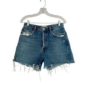 Agolde Dee Vintage High Rise Denim Shorts Size 28